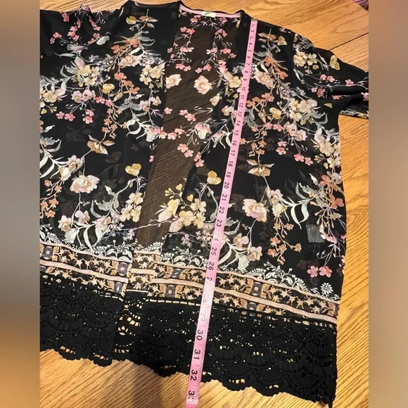 Mason & Belle Floral Black Kimono + Torrid Cami Lot - 1X 🖤 - Picture 8 of 16